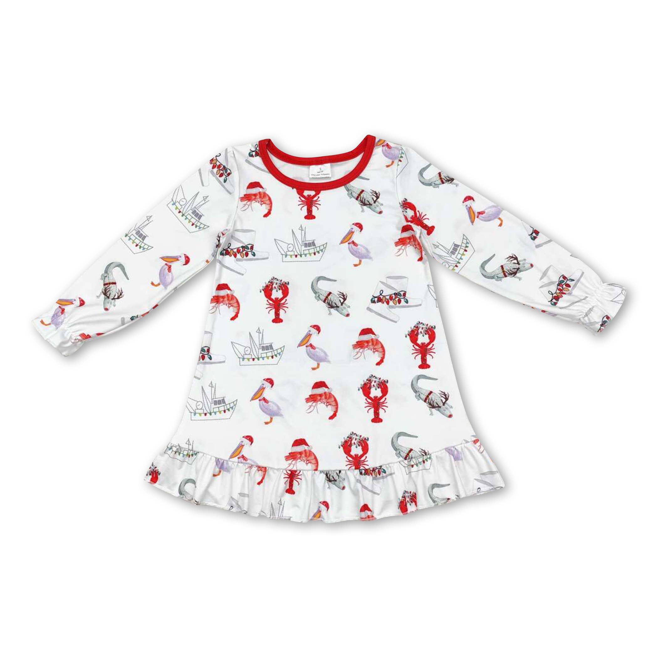 Yawoo Garments - Wholesale Sleepwear Set - Kids - Crawfish duck boots Christmas kids boys bamboo pajamas1