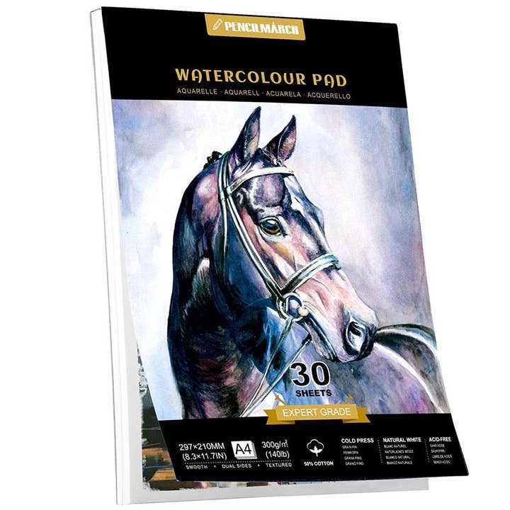 A4 Pencilmarch kunstner akvarel papir - 300gsm - 30 Sider for engroshandel hos MRZ Wholesale