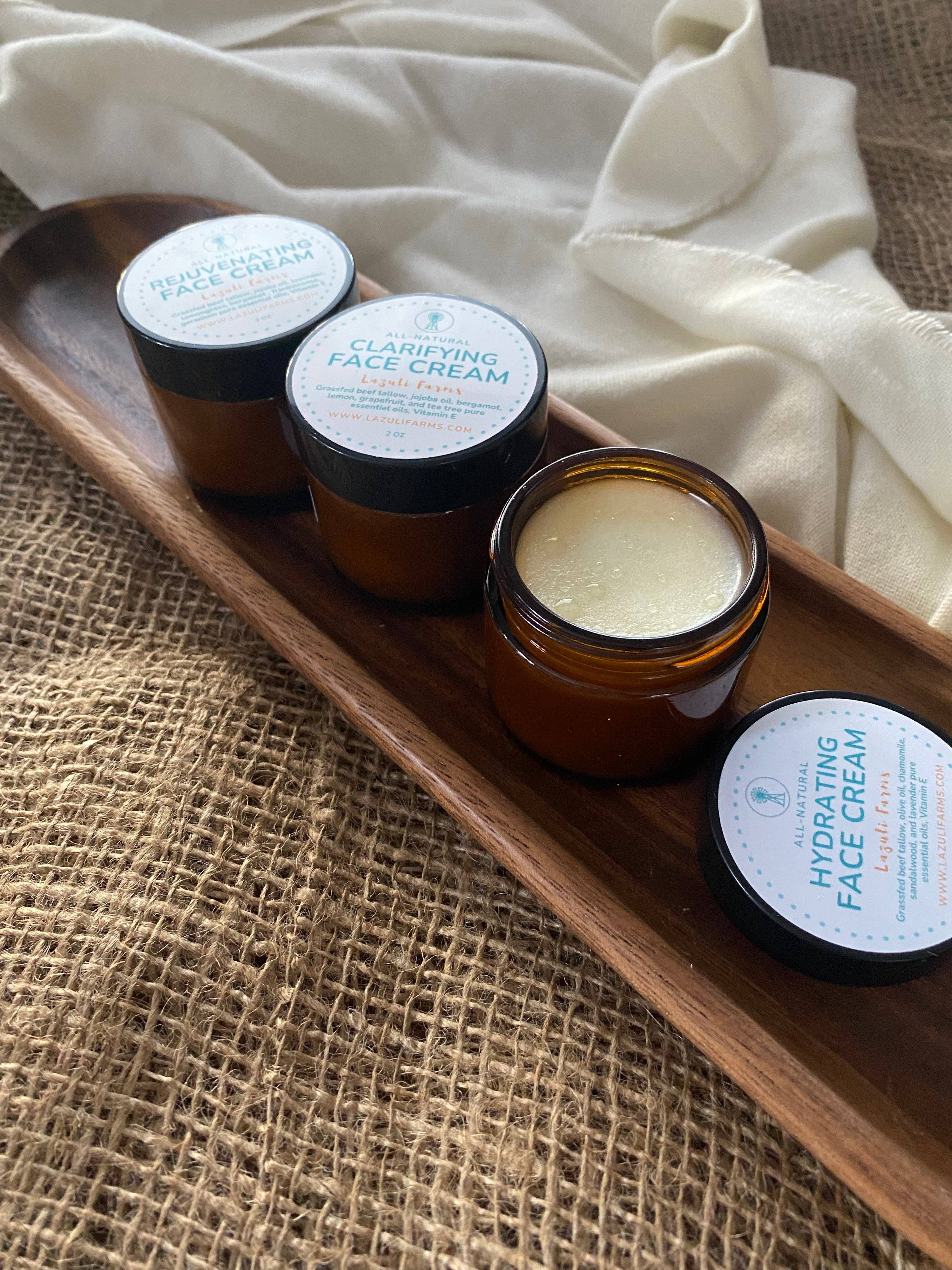 Lazuli Farms - Wholesale Facial Moisturizer - Clarifying Face Cream for Oily or Blemish-Prone Skin | Tallow with Tea Tree Oil | Tallow for Face2