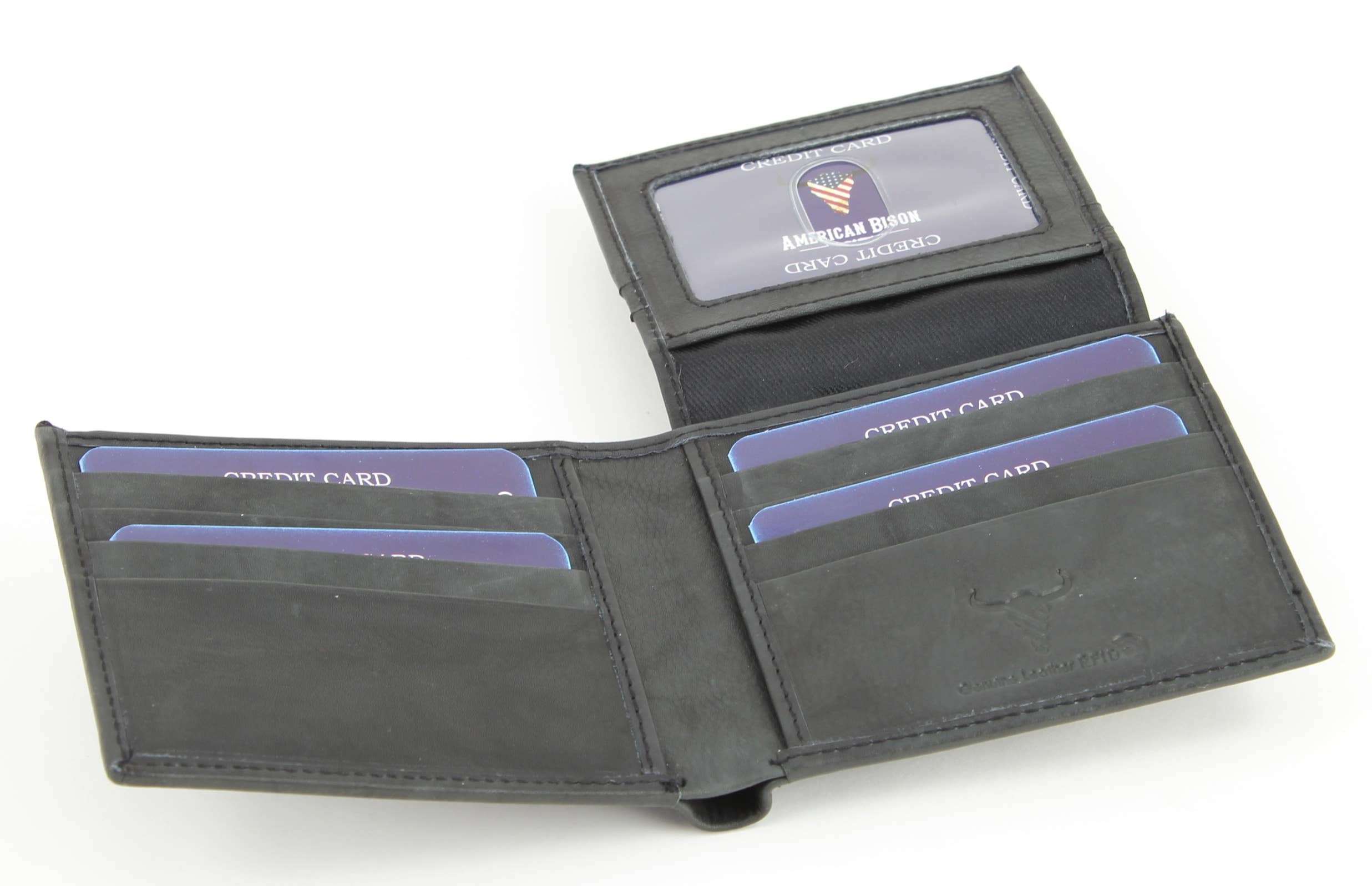 Leather Impressions Inc - Vente Portefeuille – homme - Portefeuille en cuir à deux volets avec rabat supérieur 1571419