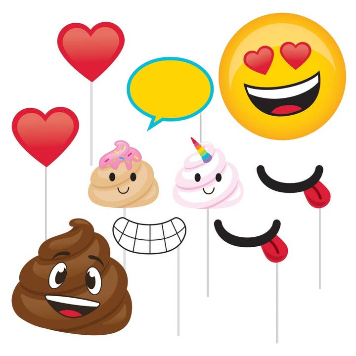 Party Expo, LLC - Wholesale Decal - Party Decorations - Poop Emoji Photo Booth Props