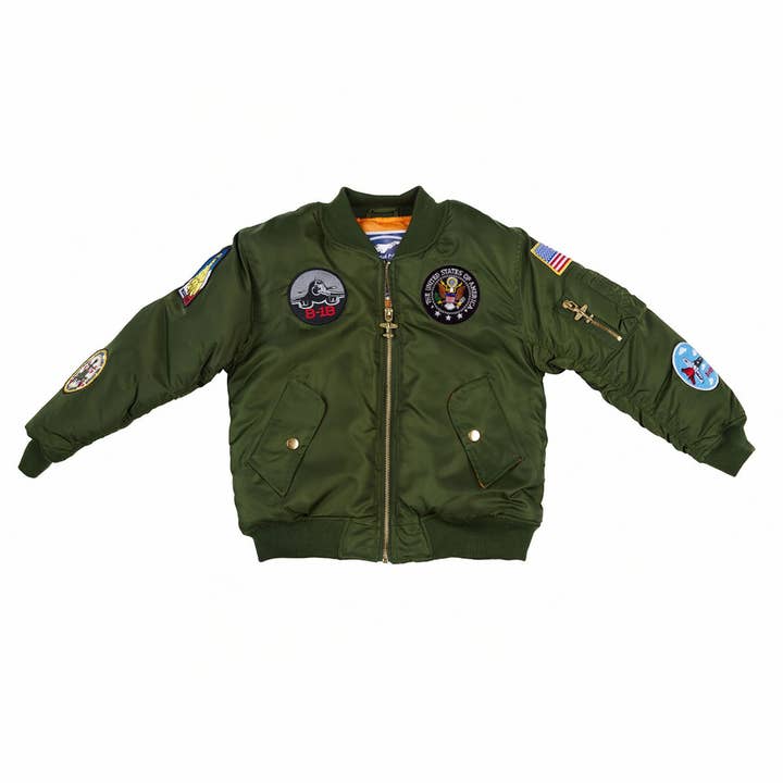 Up And Away - Wholesale Jacket - Kids - MA-1 Flight Jacket Green