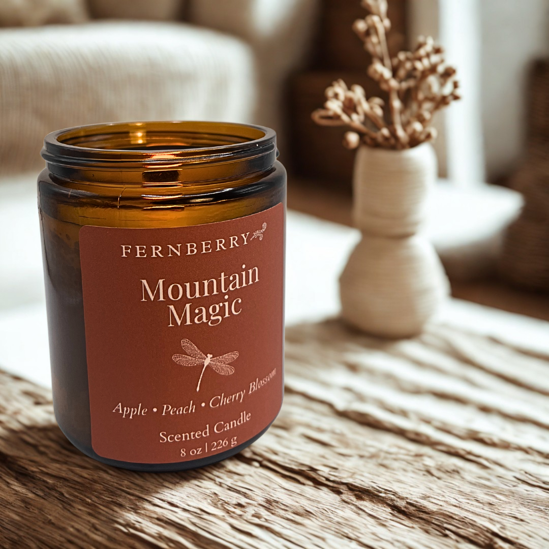 Fernberry - Wholesale Jar/Filled Candle - Mountain Magic- 8oz Wood Wick Candle1