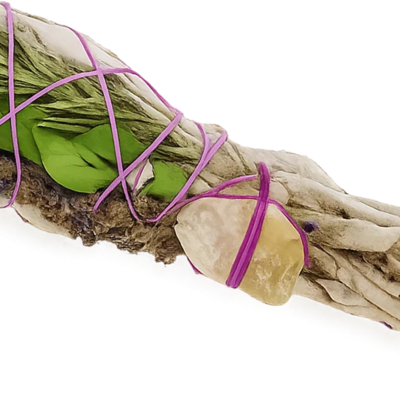 Green Tree – wholesale Salviabunt – Aura Rengörande Sage Torch (med Citrin) 10 cm1