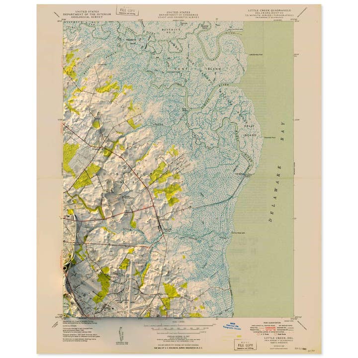 Little Creek, Delaware for wholesale by Scott Reinhard Maps