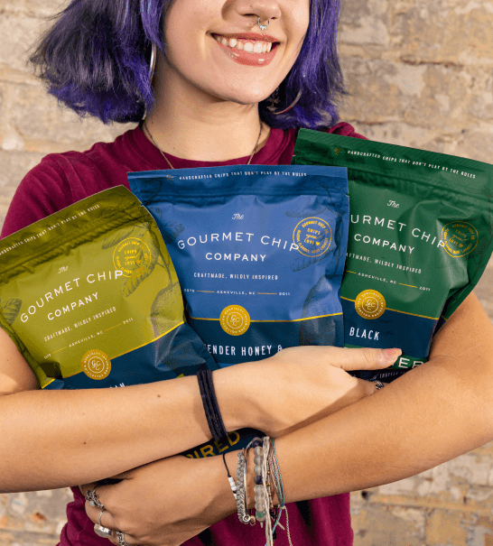 The Gourmet Chip Company - Wholesale Chips - Lavender Honey Blue Cheese Thick Cut Potato Chips - Case of 124