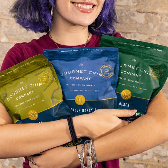 The Gourmet Chip Company - Wholesale Chips - Lavender Honey Blue Cheese Thick Cut Potato Chips - Case of 124