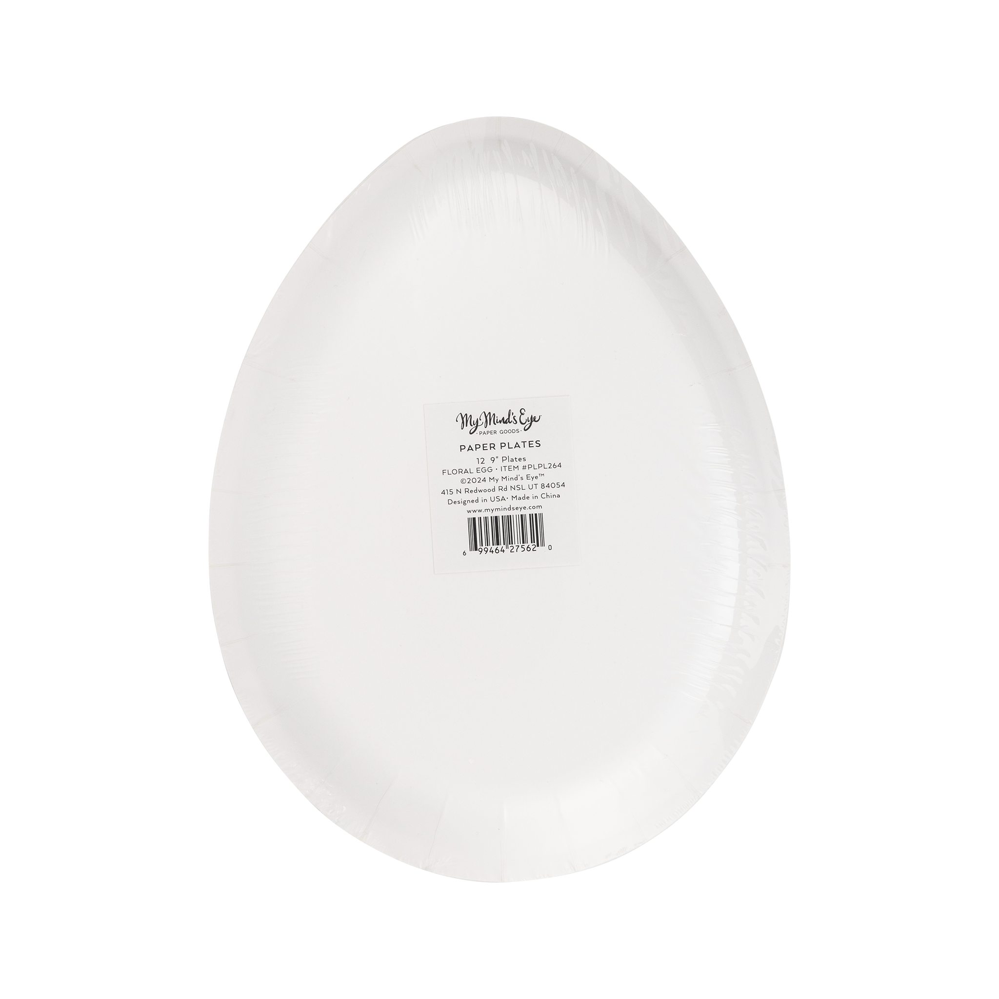 My Mind’s Eye - Wholesale Disposable Plate - PLPL264 - Floral Egg Shaped Paper Plate1