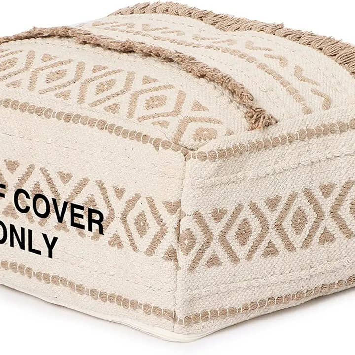 · REDEARTH · UNSTUFFED Pouf 100% Cotton (20"X20"X8") for wholesale by REDEARTH