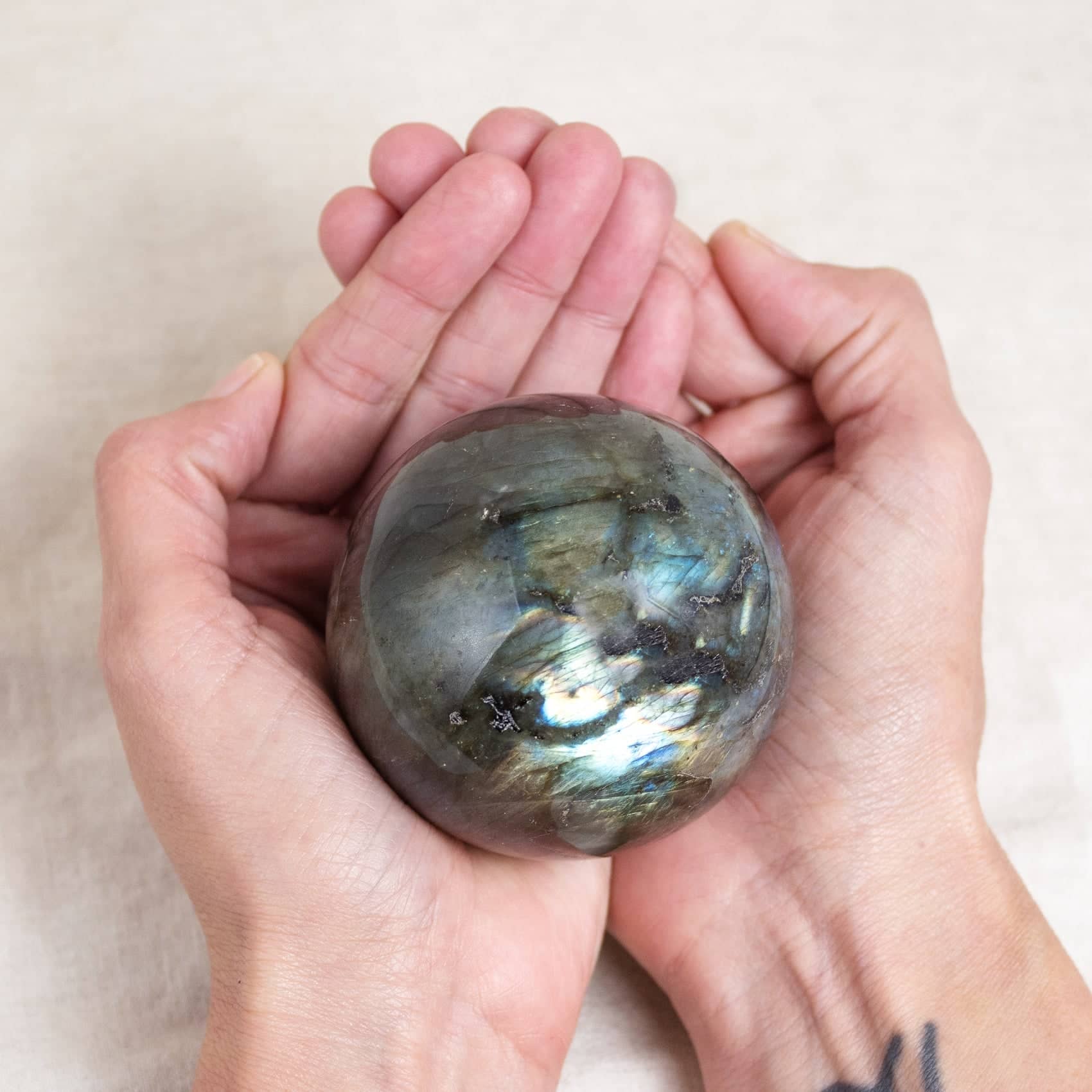 Tiny Rituals - Wholesale Spiritual Stone/Crystal - Labradorite Sphere - 1 of a Kind - Large - AAA Premium Quality16