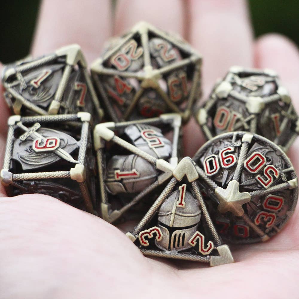 Cultivation Games - Wholesale Dice - Hollow Metal Dice set (16mm, random style) 4