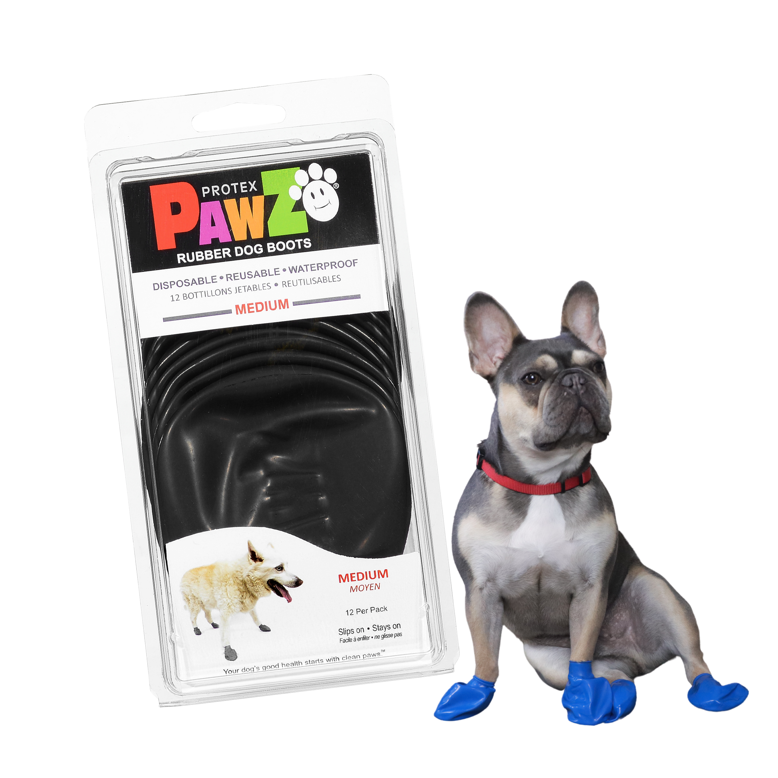 Downtown Pet Supply – wholesale Pet paw protection – PawZ Rubber Dog Boots, 12 Boots1