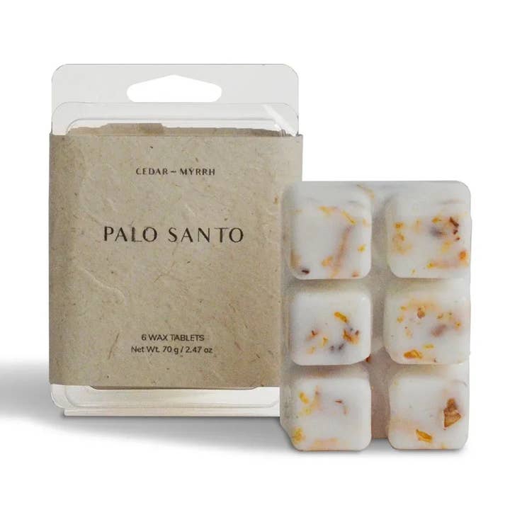 Natural Palo Santo Scented Wax Melts | 6 Cubes for wholesale by Cedar and Myrrh
