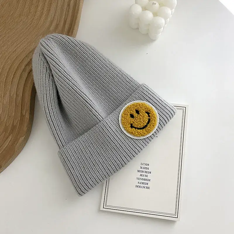 Sweet Cherry Sky - Wholesale Beanie - Women's - Smiley Face Beanie Cap Hat Assorted Colors10