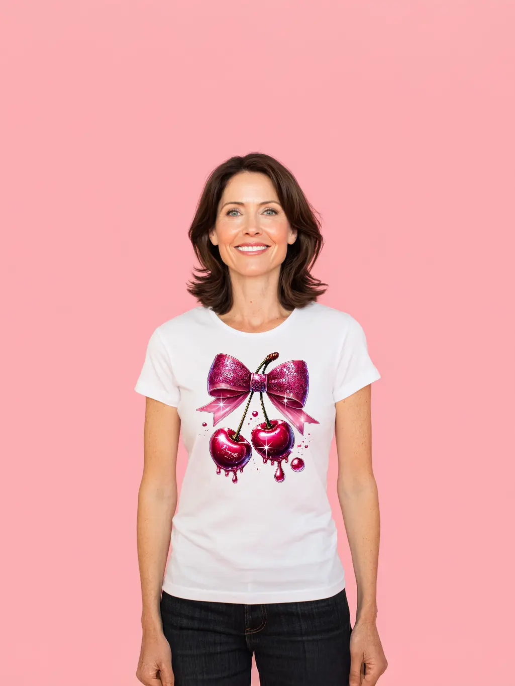 RANPOLLO MILANO - Wholesale Screen Printed T-Shirt - Women's - Ciliegie1