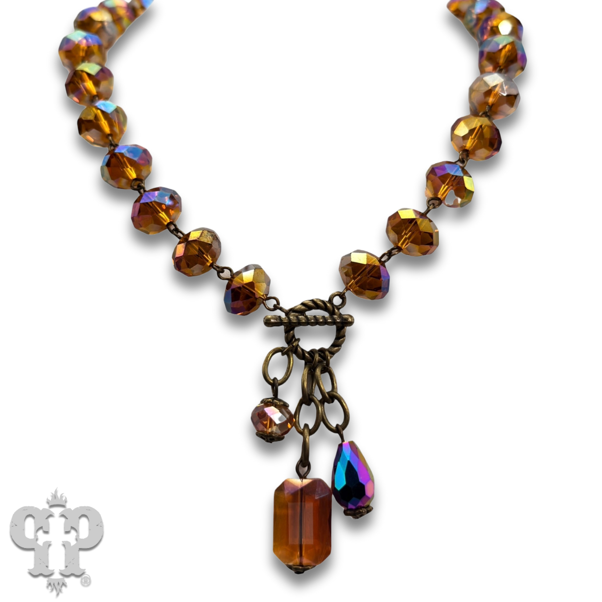 Pink Panache Brands - Wholesale Beaded/Pearl Necklace - Linked faceted bead necklace with bead charms11