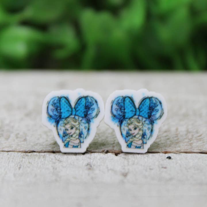 Elsa • Acrylic Stud Earrings for wholesale by Hylidae Boutique