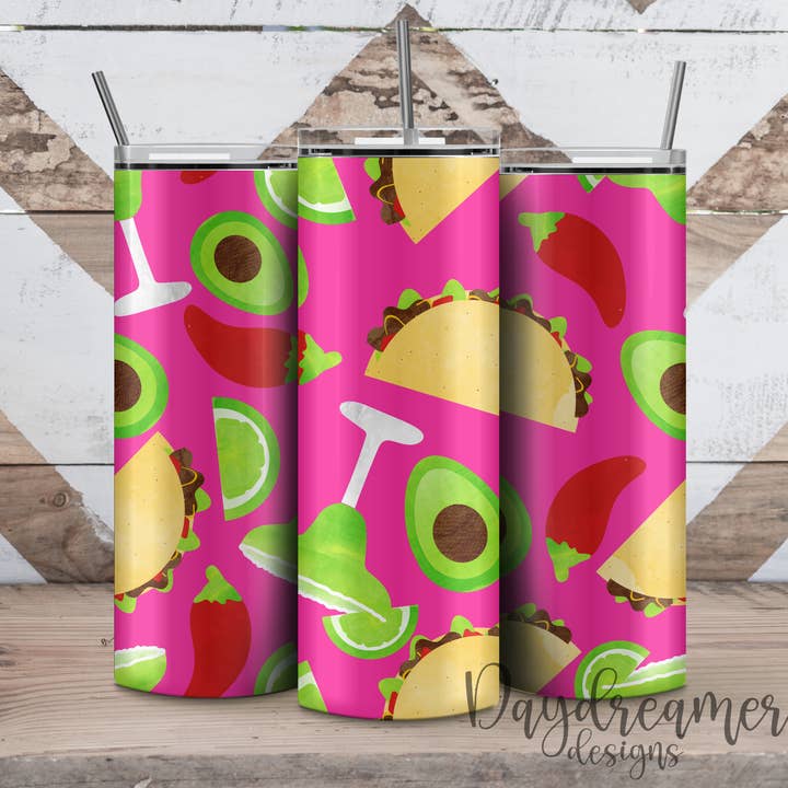 Tacos & Margs Tumbler for wholesale by Daydreamer Designs