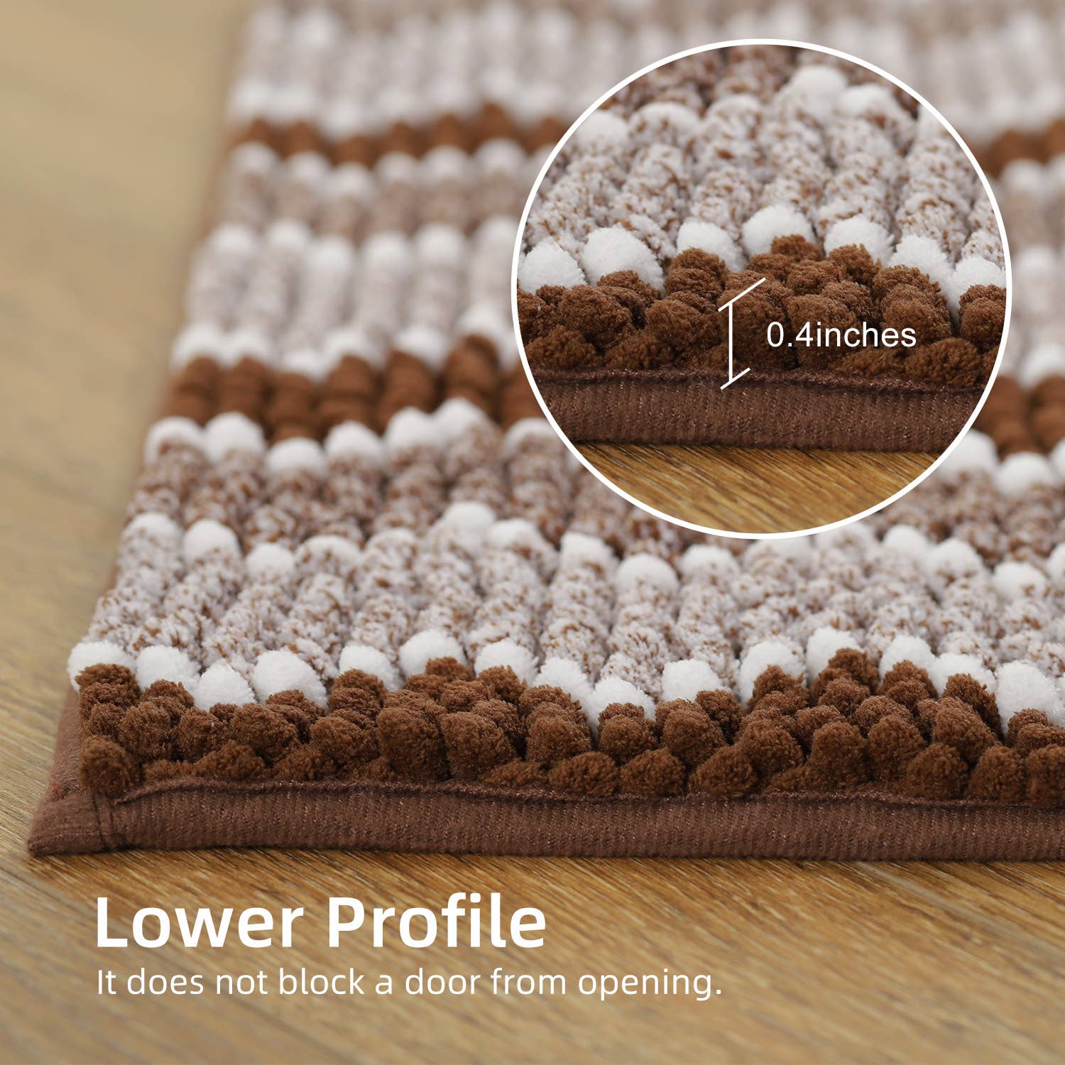 Kasentex – Tapete de banho por atacado – Tapete de Banheiro Macio de Chenille com Design Geométrico Antiderrapante12