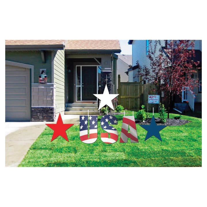 Independence Day Yard Signs, Outdoor Decorations USA 15x15" for wholesale by AAHS Enterprises