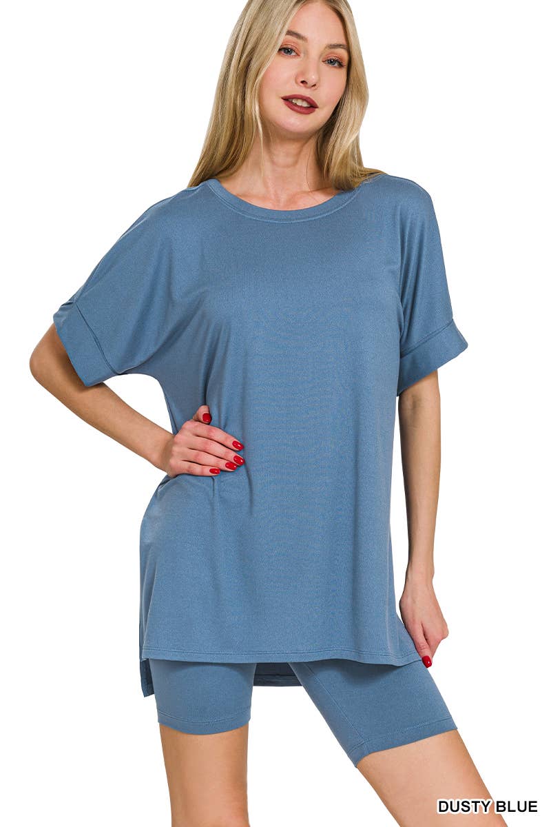 42POPS – wholesale Mjukisset – Dam – .Mikrofibertopp & Bikershorts 2-delat set57