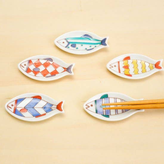 Japacolle — Japan Collections | See Latest News in "About" – wholesale Spoon rest – HAREKUTANI Fish Chopstick Rest 5pcs Set3