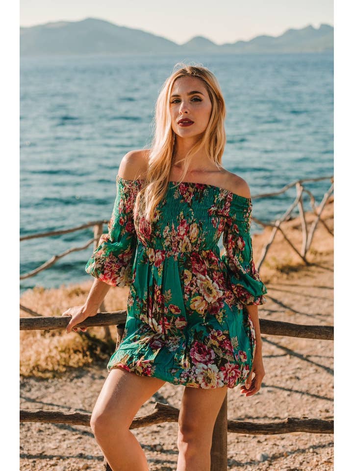 Miss Kitsch - Wholesale Dress - Women's - Short Summer Dress, Long Sleeve Short Dress, Clothing6