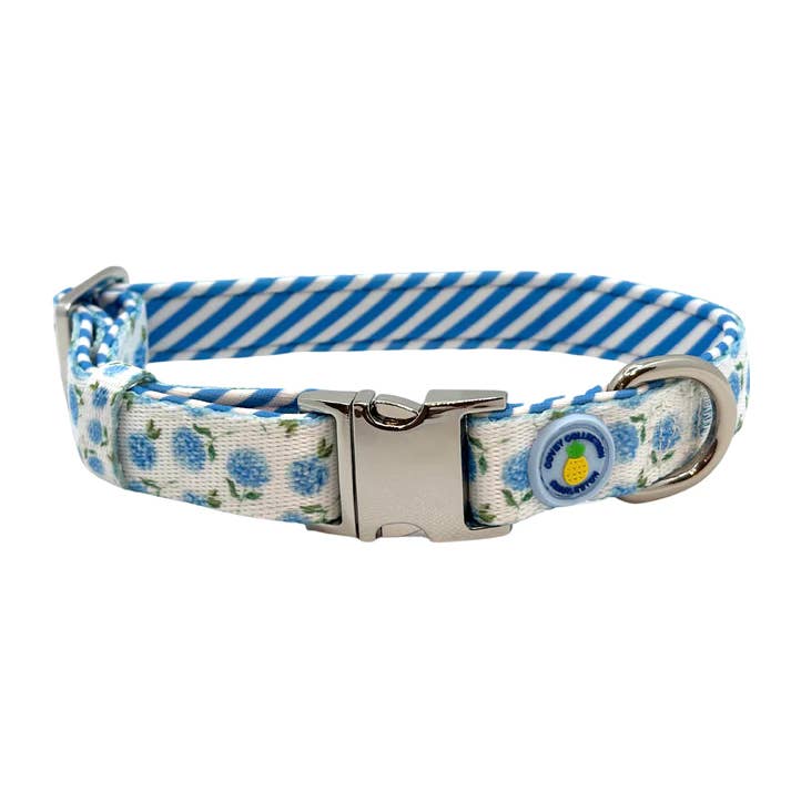 Blue Hydrangea Dog Collar for wholesale by Covey Collection