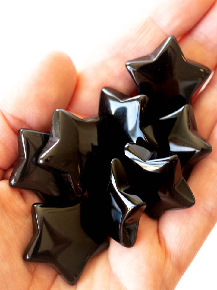 Black Obsidian Stars for wholesale by Apothecary Co.