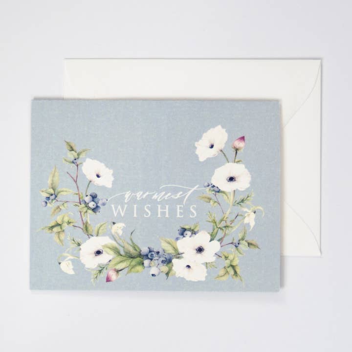 Seniman Calligraphy - Wholesale Christmas Card - Warmest Wishes Christmas Cards-Box of 5