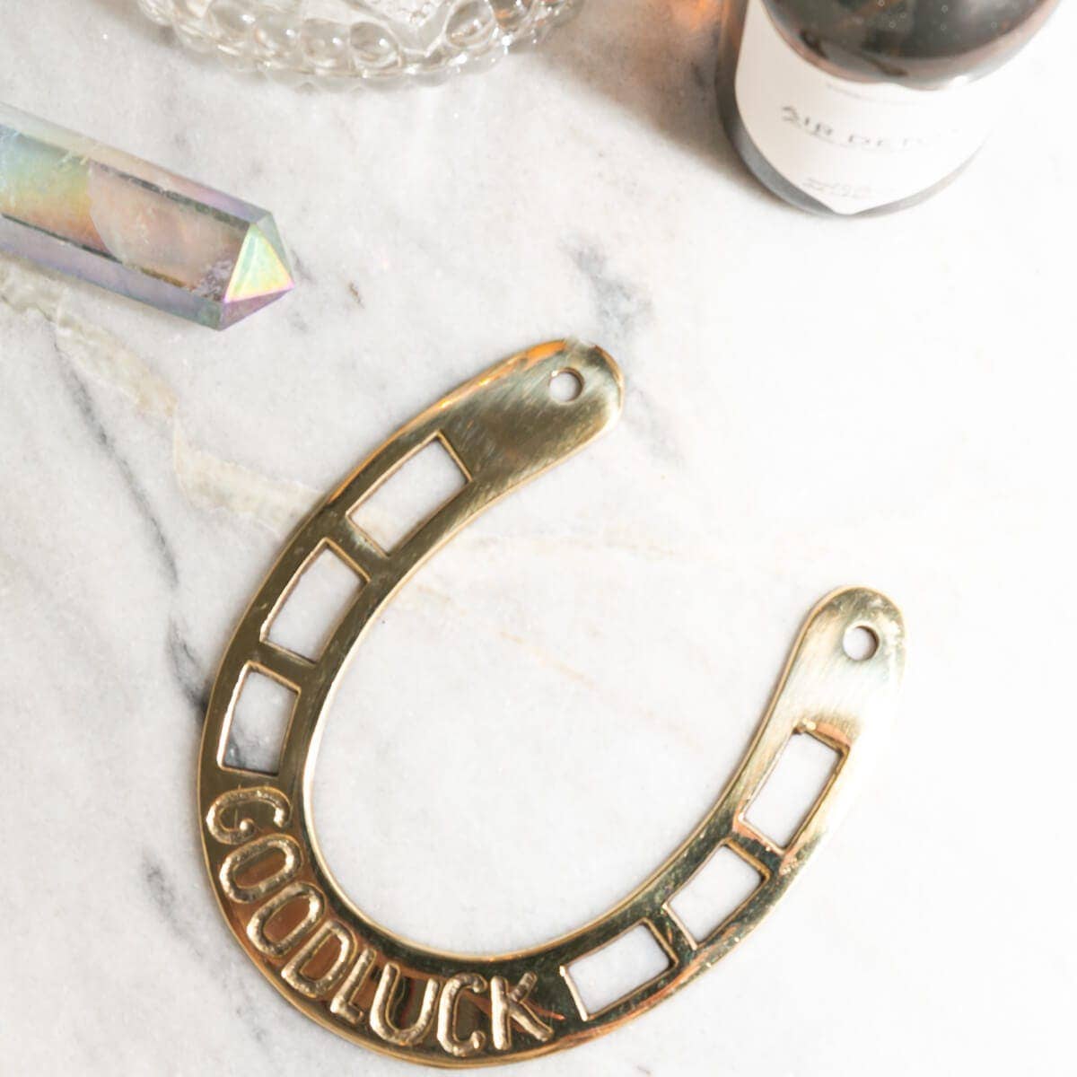 Sunday Forever - Wholesale Decorative Tabletop Object - Get Lucky Gold Horseshoe1