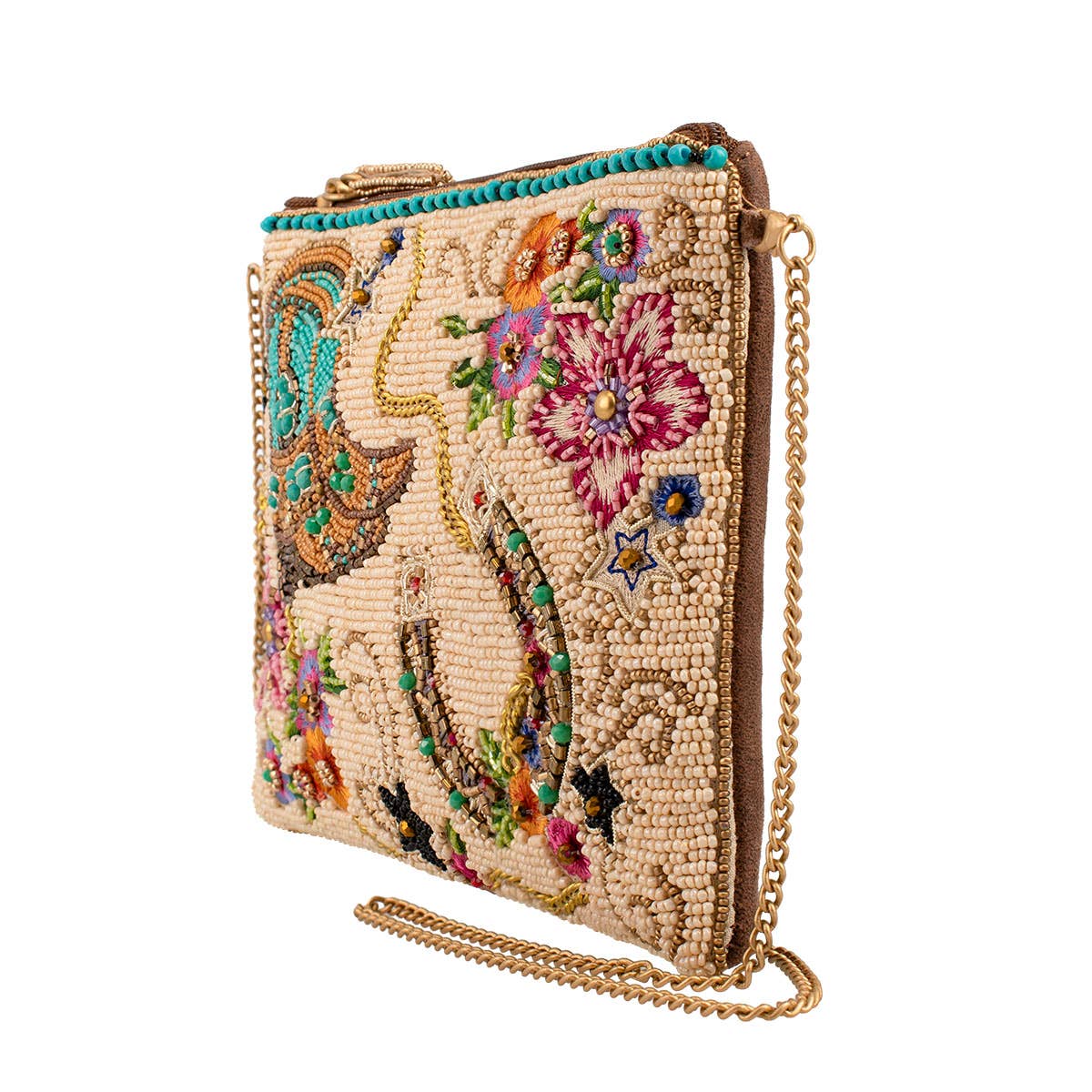 Mary Frances Accessories - Wholesale Crossbody Bag - Women's - On The Range Western Boots and Horseshoe Ivory Beaded Mini2