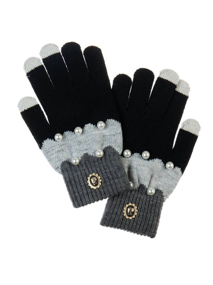 Passende Touchscreen-Handschuhe in Perlmuttfarben für den Großhandel von Ole