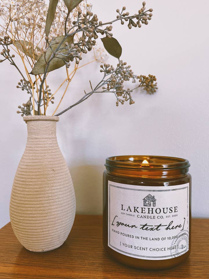Custom Lake Candle for wholesale by Lakehouse Candle Co.