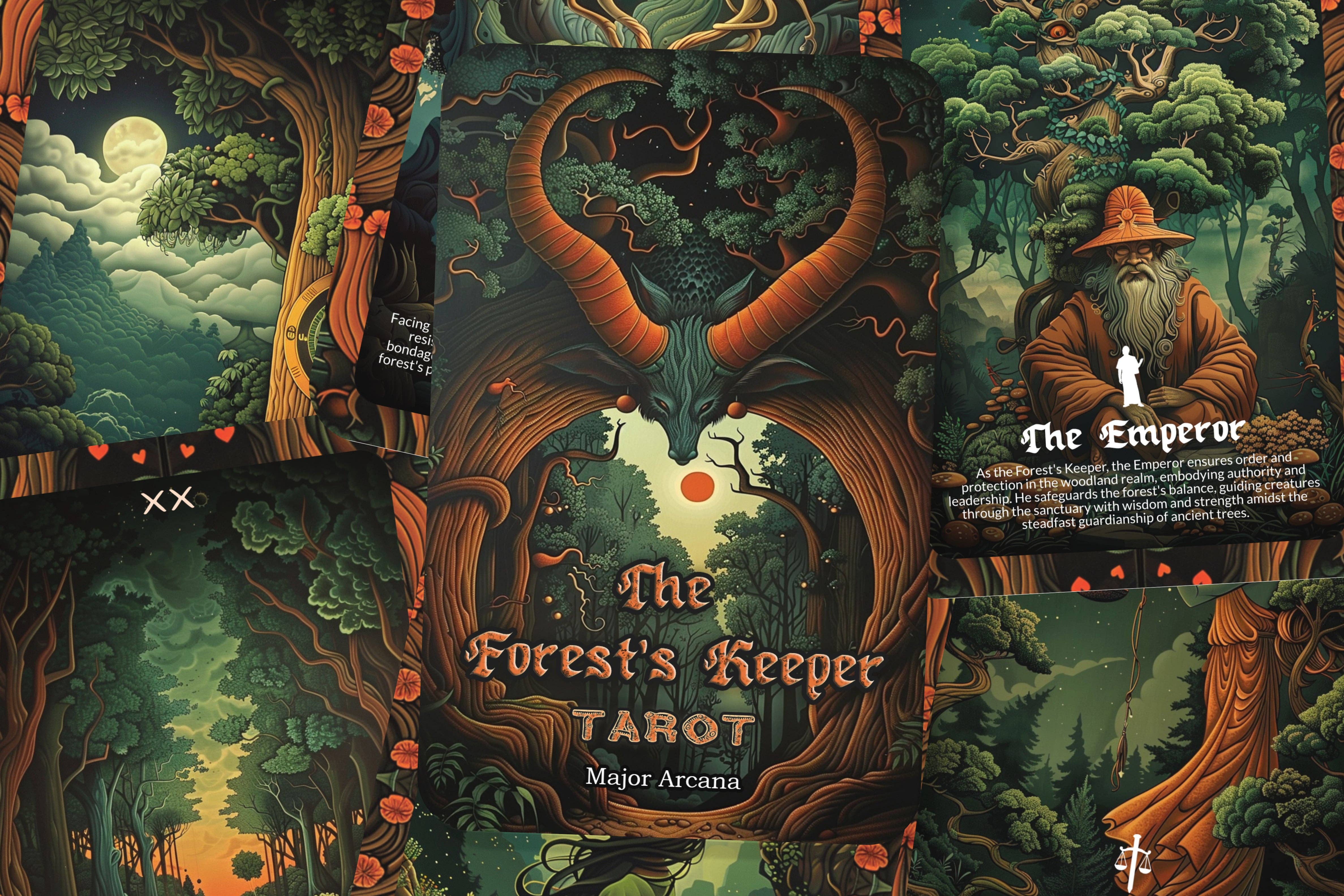 Ibiza Tarot USA – wholesale Tarot cards – The Forest's Keeper Tarot - 22 Major Arcana - A unique spiritual journey - Protecting and communing with the ancient wisdom of the woods.4