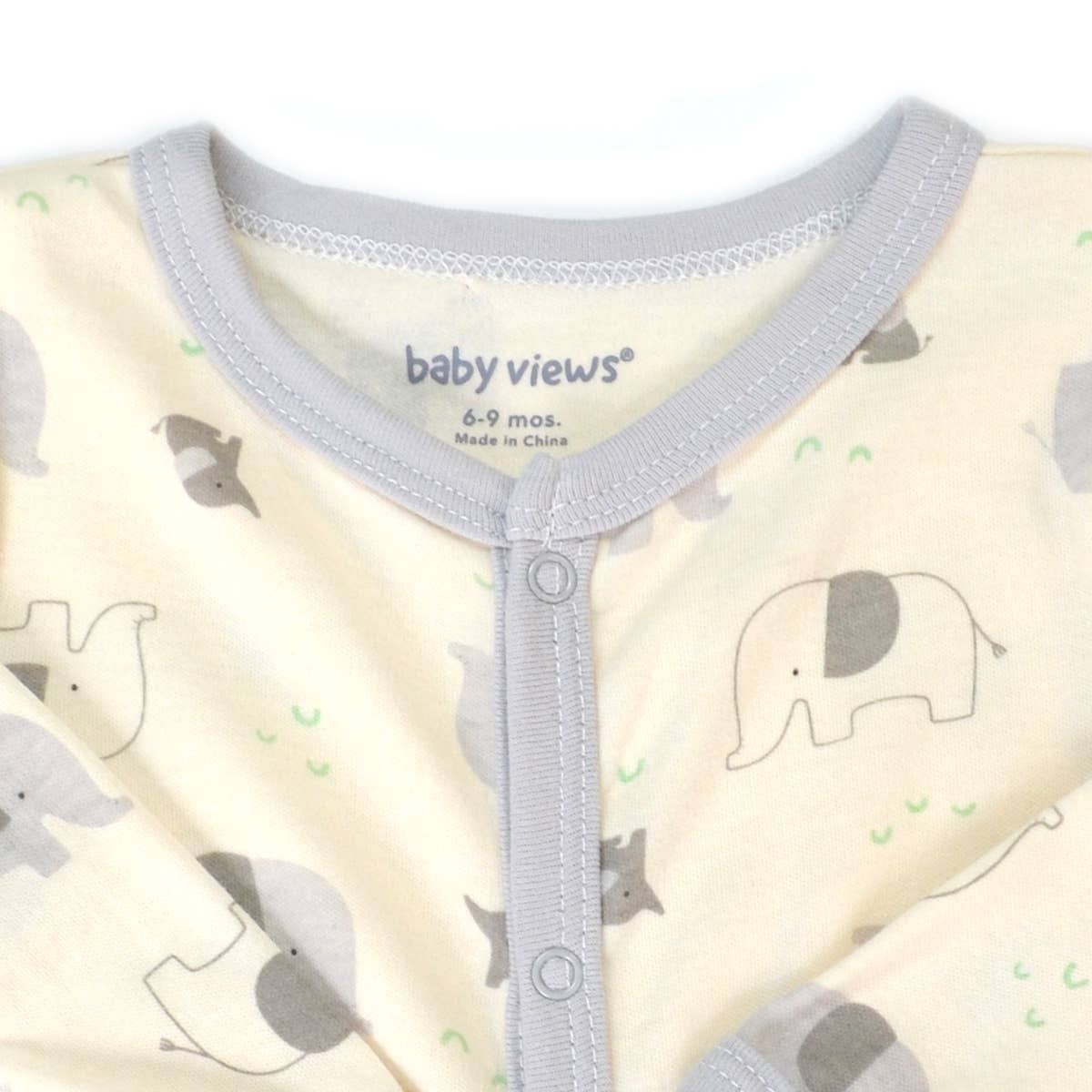 Lollipop Dreams - Wholesale Sleepsuit - Baby - Cute Elephant Pattern Zipper Footie Pajamas Romper2