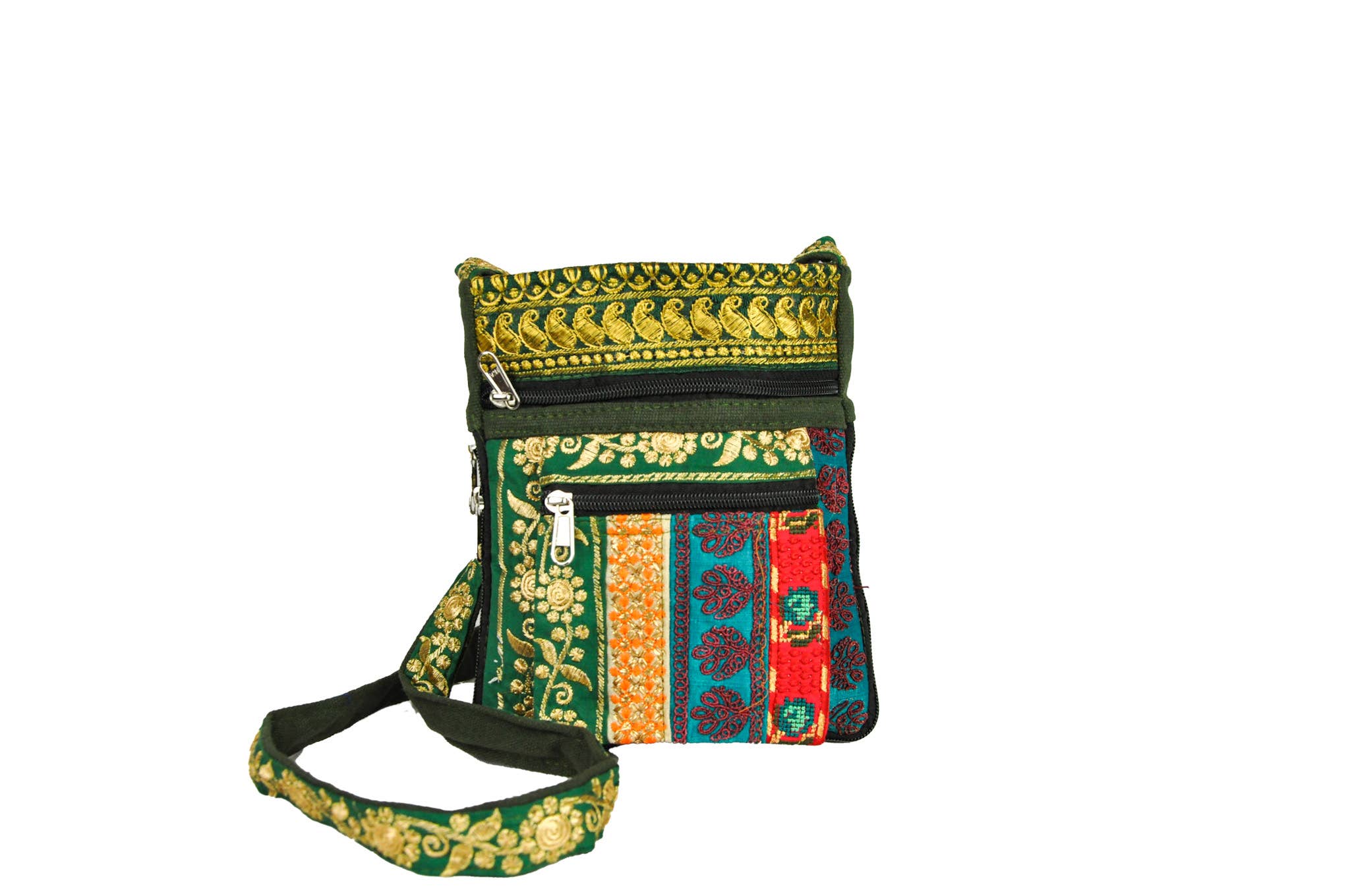 Zumki - Wholesale Crossbody Bag - Women's - Sage Embroidered Crossbody Bag11