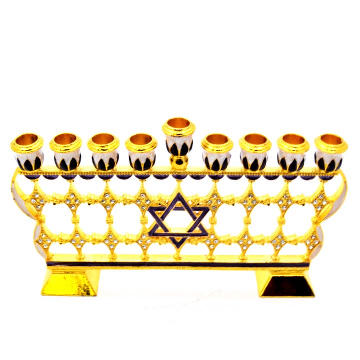 Ciel Collectables - Wholesale Menorah - Decorative Menorah with Star of David made with Enamel2