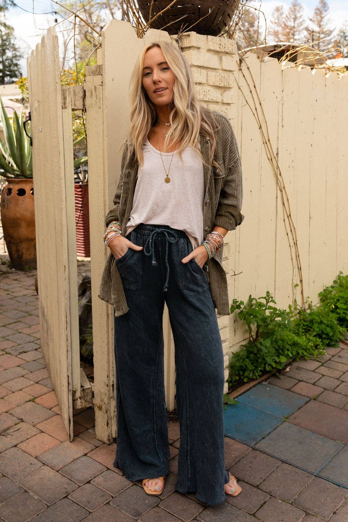 Three Bird Nest - Wholesale Pants - Women's - Fall Favorite: Relaxing Robin Wide Leg Pant - New Navy4