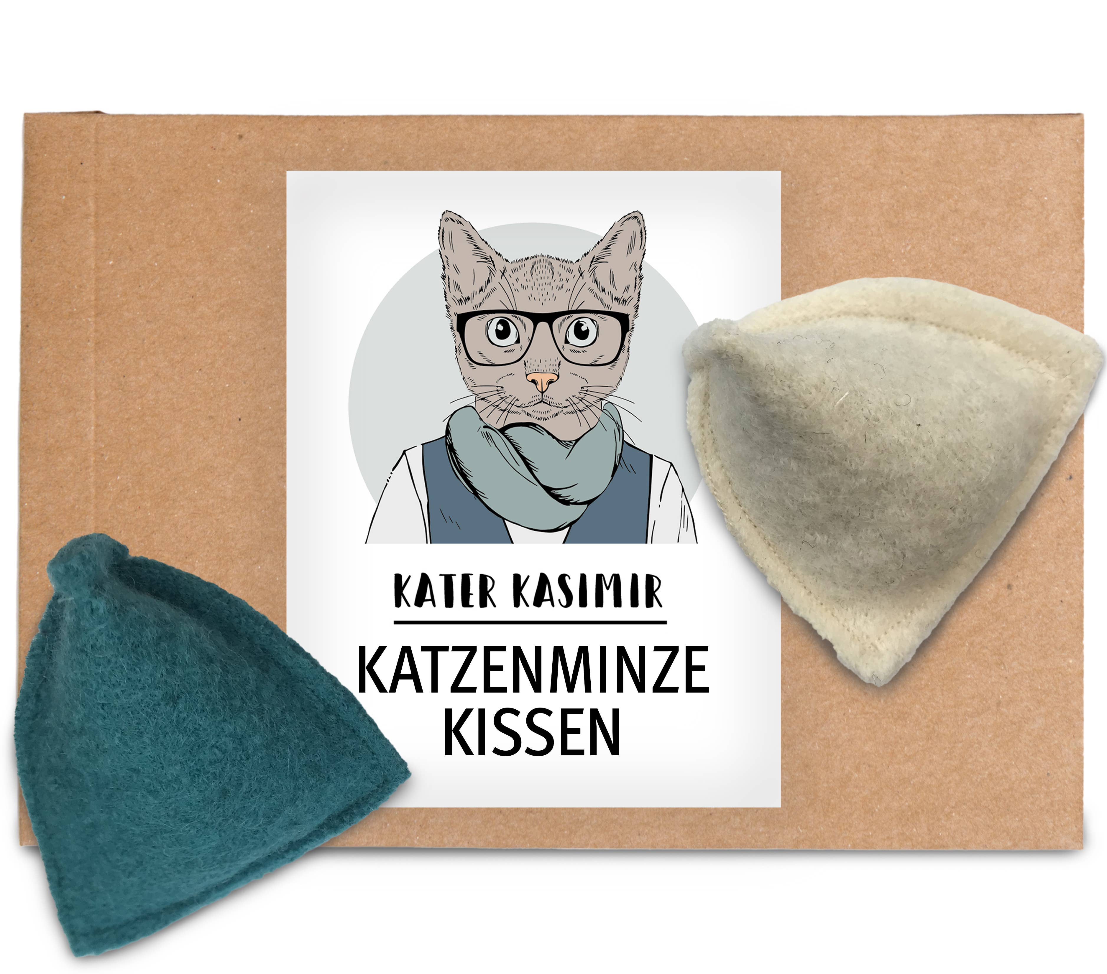 Kater Kasimir - Wholesale Pet Toy - Cat - Cat toy made of virgin wool: worms and mint pillows3