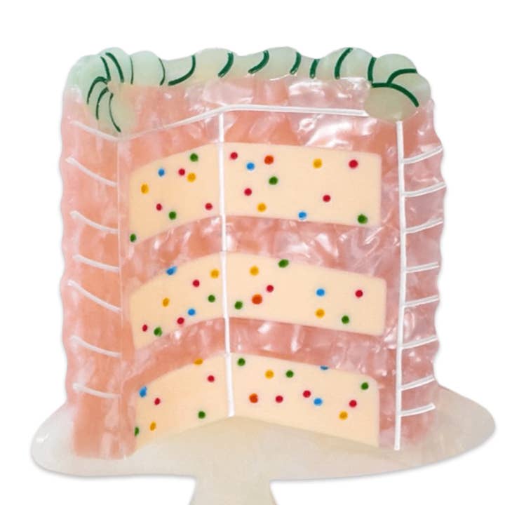 Large Confetti Cake Hair Claw Clip for wholesale by Jenny Lemons