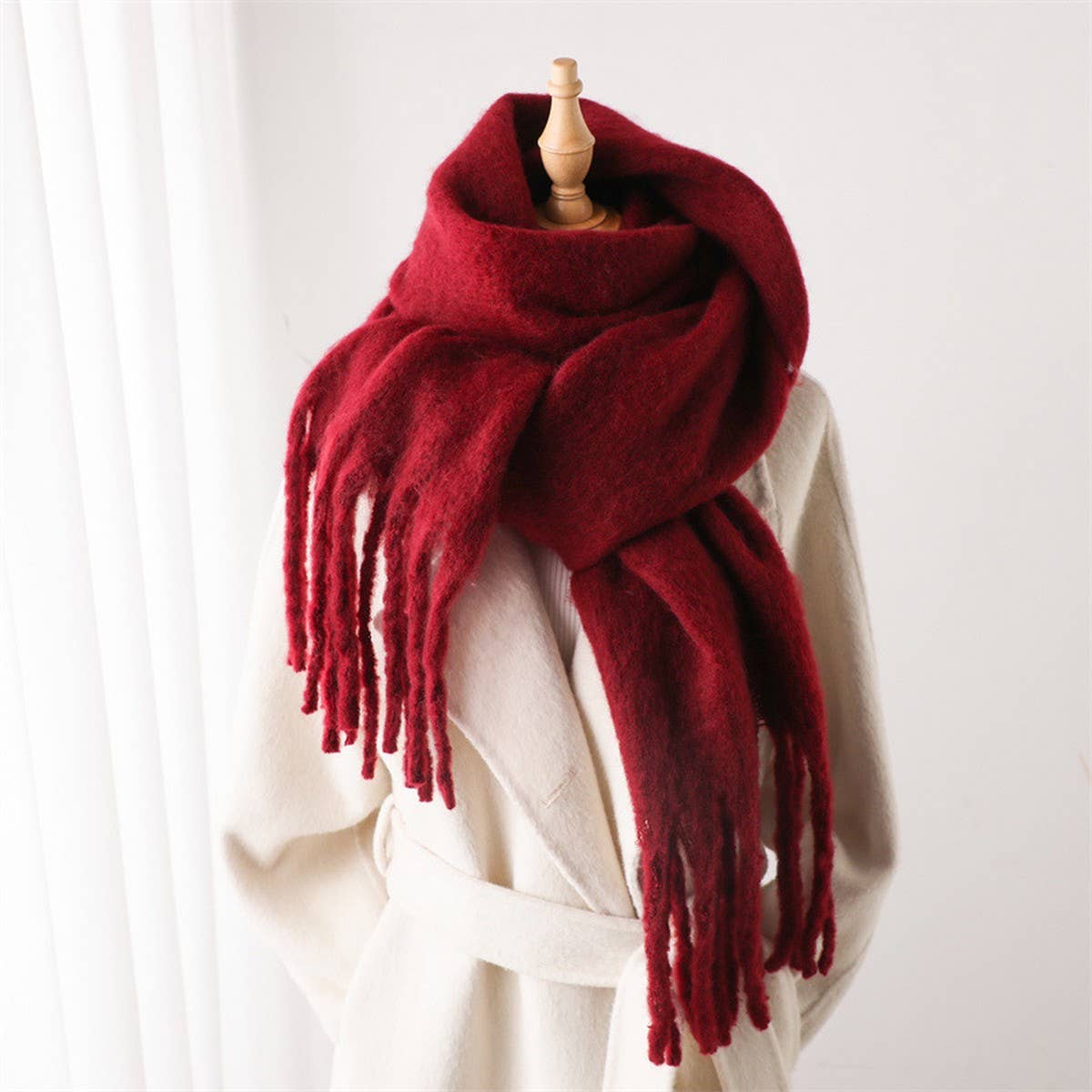 ACCITY - Wholesale Scarf - Women's - Mohair Tassel Scarf for Winter, Unisex Long Shawl_CWASC096524