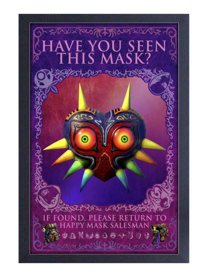 Zelda - Have You Seen This Mask? 11x17 Framed Print for wholesale by Pyramid America