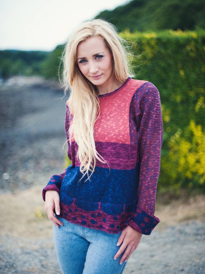 Sunset Dot Top for wholesale by Knitted in Edinburgh