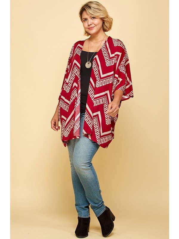 Emerald Collection - Wholesale Kimono - Women's - ETK-8518 Geometric Kimono