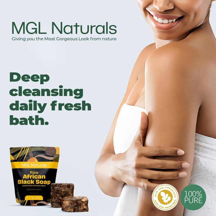 MGL Naturals - Wholesale Bar Soap - Raw African Black Soap10