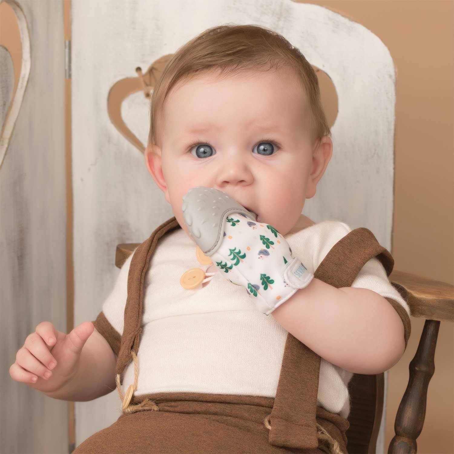Sevira Kids - Wholesale Teether (Not Clip-On) - Baby - Hedgehog food-grade silicone teething mitten3