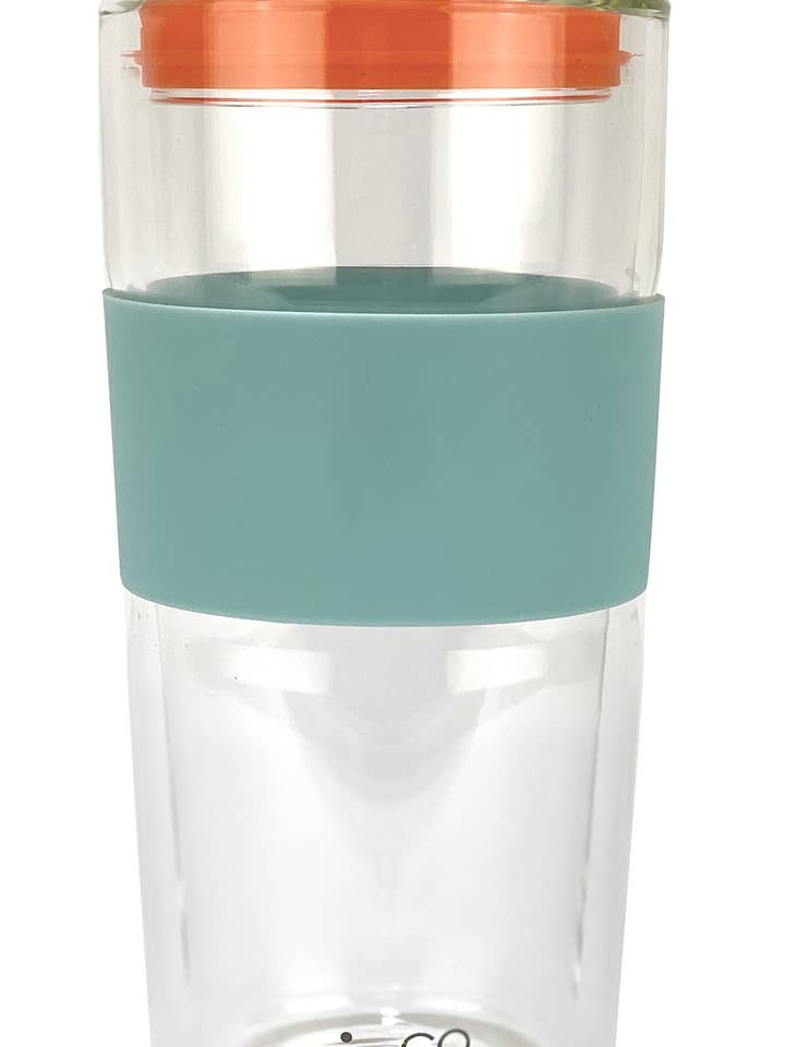 IOco 16oz All Glass Glass Tea and Coffee Traveller for wholesale by IOco Gift Designers