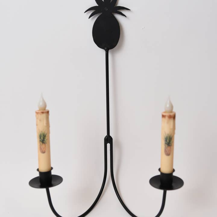 LMS Wholesale - Wholesale Sconce - Iron Pineapple Double Arm Wall Sconce