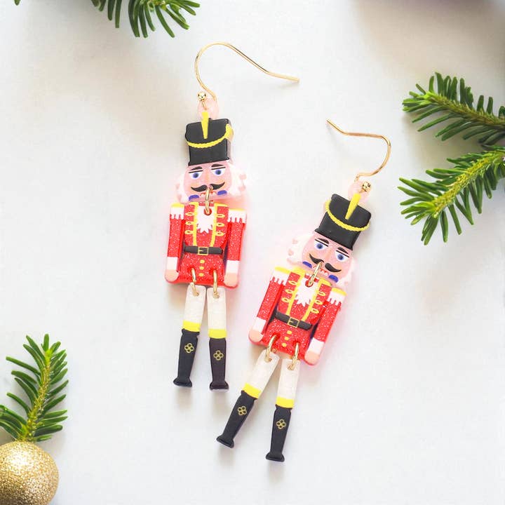 Christmas Nutcracker Earrings (2 Colors) for wholesale by Lavender Willow